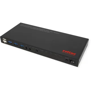 Roline KVM Switch 4fach, USB - 4 PC, mit USB-Hub