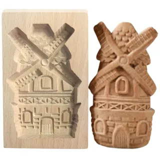 Holz Keksformen Plätzchenformen Cookie Cutter Keksformen Prägeform Backformen 3d Holz Backform Holzbackform DIY Keks Pressstempel Formen Backformen Deko für Backbegeisterte Anfänger (B, One Size)
