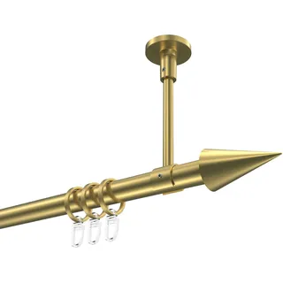 Interdeco Vorhangstange Sonette Savio 1-läufig Ø 20 mm 240 cm Messing-Optik