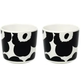 Marimekko [DL] Unikko C.Cup 2Dl W/Out H 2Pcs; 7 x 7,5 - White, Black