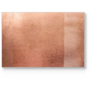 DEQORI Schneidebrett 'Kupferplatte mit Kratzern', Glas, Platte Frühstücksbrett Schneideplatte braun|rosa 30 cm x 20 cm