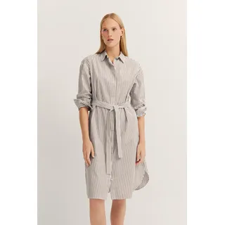 Bugatti Hemdblusenkleid Blusenkleider Gestreift Cognac 48