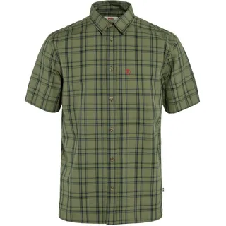 Fjällräven Övik Lite Kurzarmhemd Green / Dark Navy XL