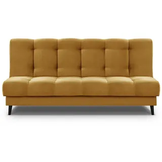 Beautysofa 3-Sitzer, Gelb, Holz, 220x89x93 cm, Wohnzimmer, Sofas & Couches, Sofas, 3-Sitzer Sofas