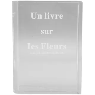 Dekorative Weiße Acryl-buchvase – Kreatives Blumenarrangement Für Die Heimdekoration