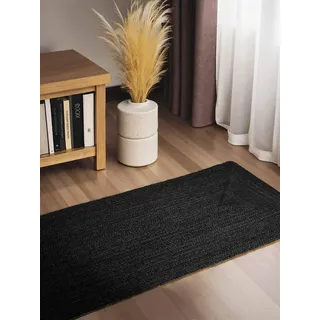 HANSE HOME Juno Juteteppich 80 x 200 cm Schwarz