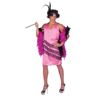 Karneval-Klamotten Kostüm Männerballet Herren Charleston 20er Jahre rosa, Flapper Gangsterbraut Herrenkostüm 1920 Karneval Party lila|rosa 56-58