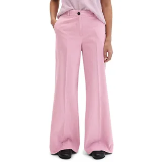Marc O'Polo Bügelfaltenhose MARC O'POLO "MARGO Wide", Damen, Gr. 40, N-Gr, soft rose, Twill, Obermaterial: 98% Baumwolle, 2% Elasthan, weit lang, Hosen, Model Margo wide aus Organic Cotton-Twill