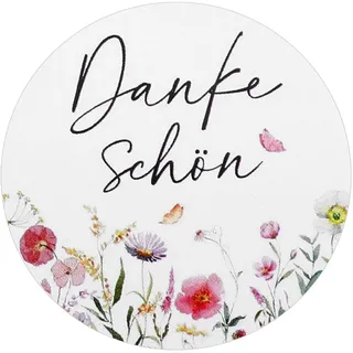 Nogeqi 120 Stück Danke Aufkleber 4cm Dankeschön Aufkleber im Blumenstil, Danke Etiketten Selbstklebend Thank You Stickers Geschenkaufkleber für Kommunion Konfirmation Umschlägen Geschenktüten Hochzeit