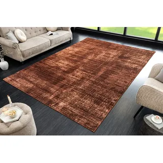 riess-ambiente Designteppich SOFT TOUCH 230x160cm kupfer braun · Indoor Kurzflor-Teppich, rechteckig, Höhe: 7 mm, Wohnzimmer · Fußbodenheizung-geeignet · pflegeleicht · modernes Design braun 230 cm x 160 cm x 7 mm