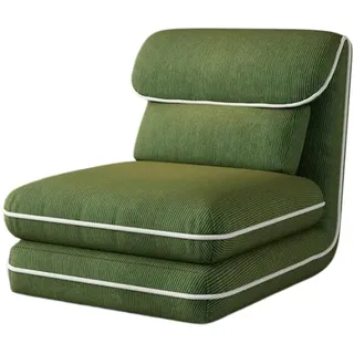 WIGSELBL Schlafsofa, 3-in-1, klappbarer Schlafsessel mit 4 Positionen verstellbarer Rückenlehne, Sofasessel mit Kissen, gepolstert, für Zuhause, Büro (grün)