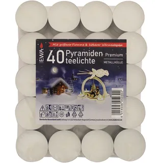 Pyramidenteelichte 40 Stück pro Packung mit Alu-Hülle