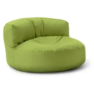 Lumaland Sitzsack Lounge mit Rückenlehne 320l - 90 x 90 x 50 cm - Indoor Outdoor - Grün