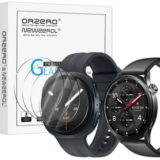 NEWZEROL 4 Stück Schutzfolie Kompatibel für Xiaomi Watch S5 Displayschutz | 2.5D Arc Edges 9H Glas Anti-Kratzer Blasenfrei Displayschutzfolie für Xiaomi Watch S5 schutzfolie