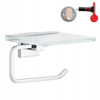 Tesa Toilettenpapierhalter Deluxxe mit Ablage Chrom