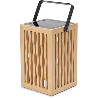 Tchibo - Bambus-Solar-Laterne - 15x15x24cm - schwarz - Bambusholz / Metall / Kunststoff