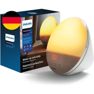 Philips Wake-Up Light, Farbige Sonnenaufgangssimulation, 20 Lichtstärken, 7 Natü