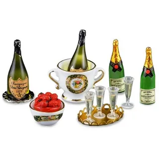 Reutter Porzellan Dekofigur 001.892/6 - Champagnerfrühstück, Miniatur bunt