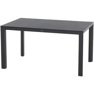 Siena Garden Gartentisch Silva Rechteckig 140 x 90 x 74 cm Graphit/Anthrazit