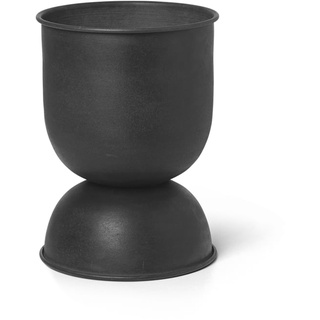 ferm LIVING - Hourglass Blumentopf extra-small, Ø 21 x H 30 cm, schwarz / dunkelgrau