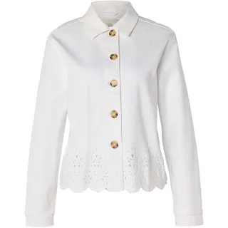 Tchibo - Jeansjacke mit Lochstickerei - Damen - Gr. 38 - weiß