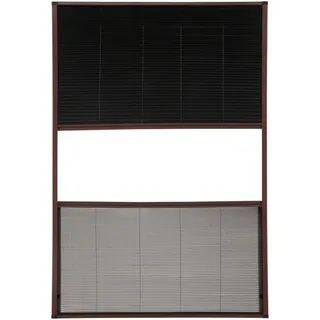 hecht International Culex Fliegengitter Alu Plissee 110 x 160 cm Braun