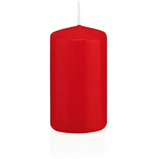 Wiedemann 218117.001 Stumpenkerzen, Wachs, Rot, 12 x 6 cm, 16-Einheiten