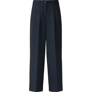 Hose aus Interlockjersey mit Wide Leg und Nadelstreifen - blau - 38/REG