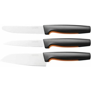 Fiskars Functional Form Favorite 3 pcs. knife set 1057556, Küchenmesser, Orange, Schwarz, Silber