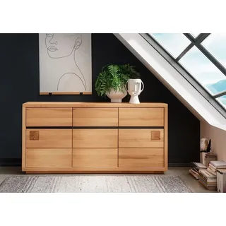 Main Möbel Sideboard Sideboard Kommode 175x85cm Kernbuche geölt Bergamo beige|schwarz