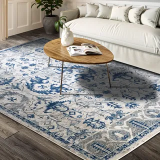 Villeroy & Boch Emmanuel Kurzflorteppich 120 x 170 cm Beige/Blau
