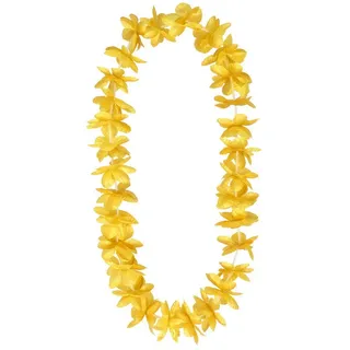 Boland Hawaii-Kostüm Hawaiikette Kahoku gold, Gold-glänzende Lei für Silvester oder edle Beach Partys silberfarben