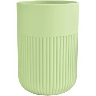 MSV - Gino Matcha Becher - Kompaktes und Elegantes Design - Ø7,1 x 10,5 cm - Grüne Farbe - Ideal für Küche und Bad - Praktisches und dekoratives Accessoire