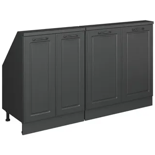 Vicco Dachschrägenschrank-Set Rion 140 x 83,8 x 46 cm Anthrazit