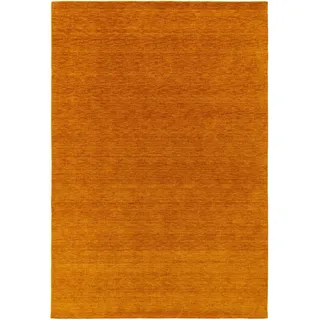 benuta nest Wollteppich, Gelb, Textil, Beton Optik, Rechteckig, 120x170 cm, Gots, pflegeleicht, Teppiche & Böden, Teppiche, Naturteppiche