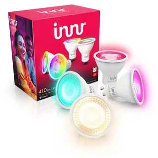 Innr Zigbee GU10 LED, funktioniert mit Philips Hue*, Smart Lampe White & Color, 4-er Pack