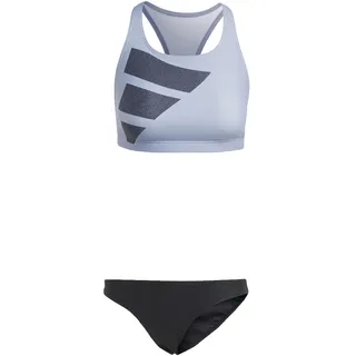 adidas Damen Big Bars Bikini, Silberviolett/Schwarz, D 44