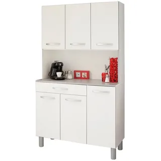 Parisot Küchenbuffet Parisot Buffetschrank Spoon1 Küchenschrank Weiß-Grau Küchenbuffet (1-St)
