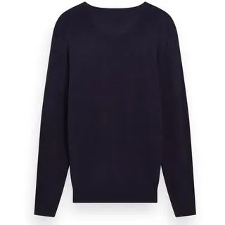 SCOTCH&SODA Herren Pullover - Core, Viskose Pullover, einfarbig Dunkelblau M