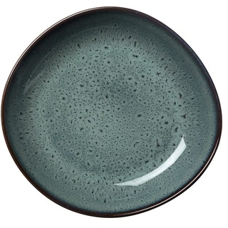 like. by Villeroy & Boch – Lave gris Schale flach klein, 22 x 21 x 4,2 cm, stilvolle Speiseschale aus Steingut für kleine Beilagen und Salate, spülmaschinengeeignet