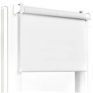 Fenster DEKOR - Rollos Für Fenster Ohne Bohren Weiß - Verdunkelungsrollo B105 x H120 cm - Klemmrollo Verdunkelung - Fensterrollo Für Balkontüren - Verdunklungsrollo Leicht Zu Installieren - Klemmfix