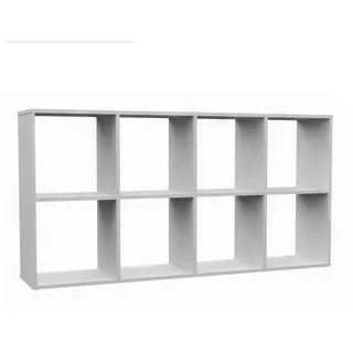 ibonto Bücherregal 2x4 147 x 30 x 147 cm Weiß
