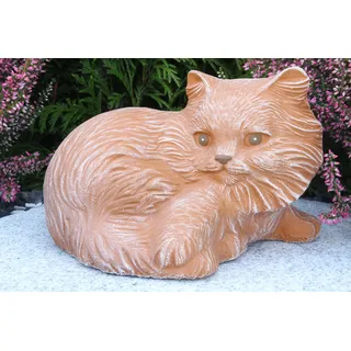 STEINFIGUREN SPICKER Steinfigur Katze, 177/3 Gartenfigur Steinguss Tierfigur Terrakotta Patina
