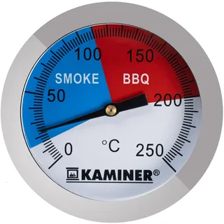 Grillthermometer Analog Bimetall Edelstahl bis 300°C Grill Smoker BBQ Räuchern 1881