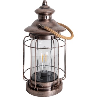 LED Solarleuchte NÄVE "Laterne" Lampen Gr. 1 flammig, Höhe: 35 cm, 1 St., braun (kupferfarben) Solarleuchten LED Solar Laterne, Kupfer,warmweiß