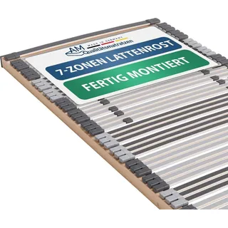 AM Qualitätsmatratzen | Ergonomischer 7-Zonen Lattenrost | 120x210 cm | fertig montiert | 44 Leisten | starr | Lattenrahmen | 120 x 210 cm