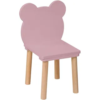PlayPals Furniture kinderstuhl - holzstühle Kinder für EIN 2-7 Jahre, Toddler Chair - Kindersitzmöbel Stuhl, kindersessel kinderzimmer möbel rosa Bär Bear