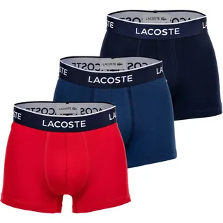 Lacoste Boxershorts 3er Pack Blau / Rot L