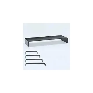 bijon TV Aufsatz Glas Bildschirm-Erhöhung | PC Monitor-Erhöhung, Schreibtisch-Aufsatz für Laptop Erhöhung, Monitor-Erhöhung | (B/T/H) 1100x300x130mm - schwarz