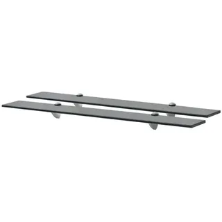 vidaXL Wandregal 80 x 10 x 0,8 cm Schwarz